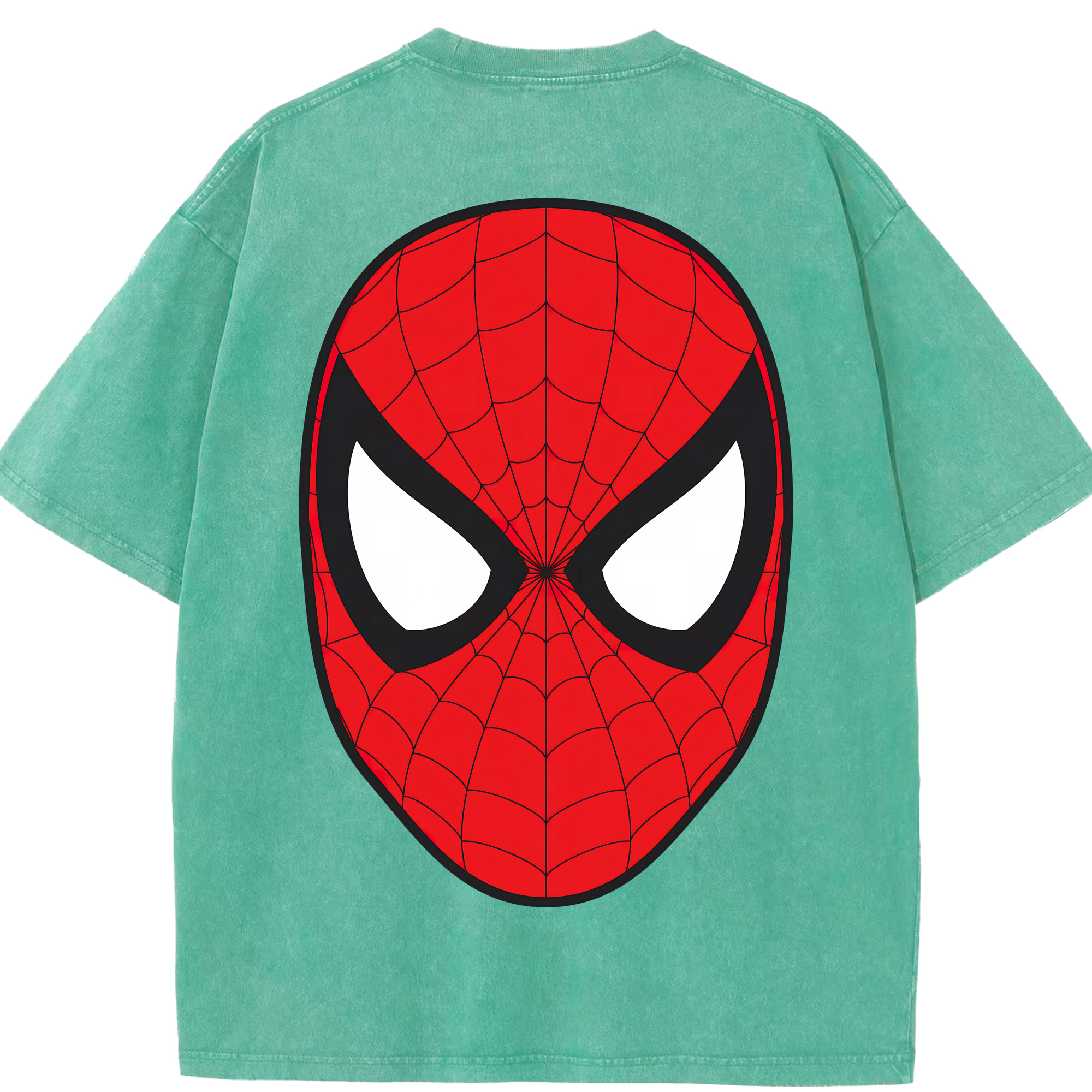 （画像用） Spider Man スパイダーマン 綿100% ヴィンテージ風 半袖Tシャツ（背面プリント）